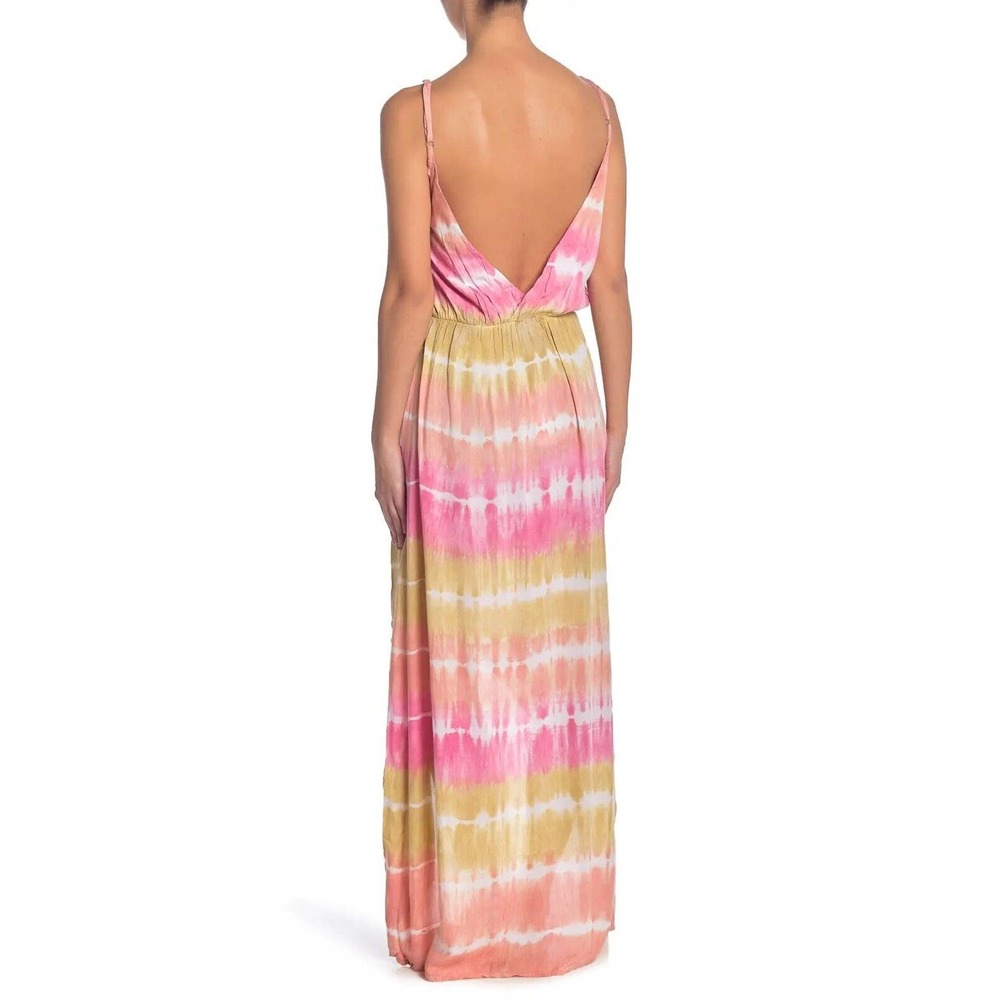 Gorgeous Tiare Hawaii Tie-Dye Maxi Dress with low back.